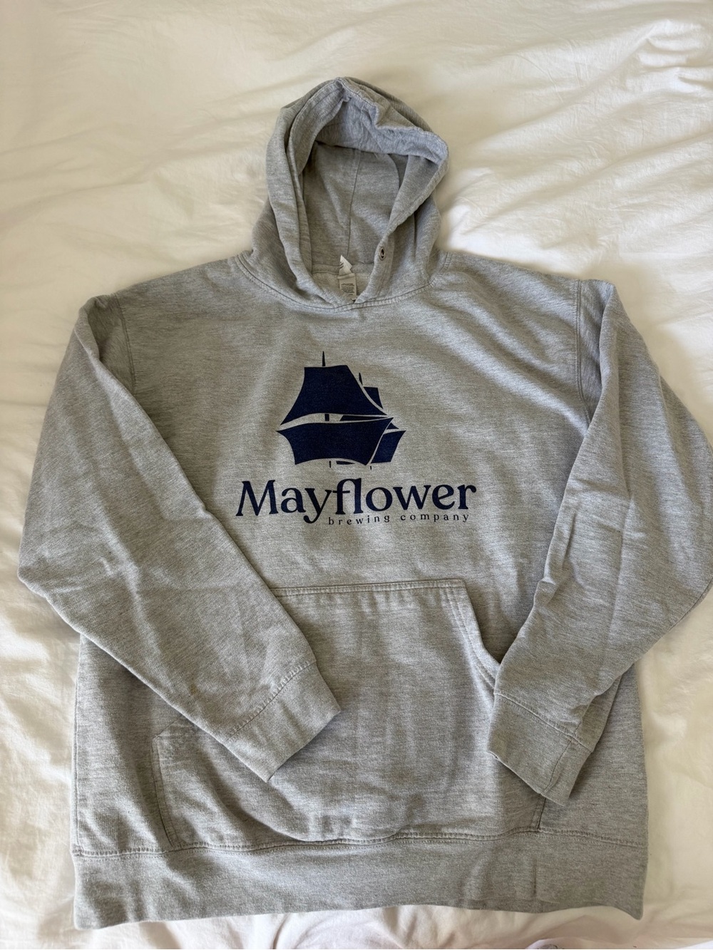 Gray Hooded Sweatshirt - Men's